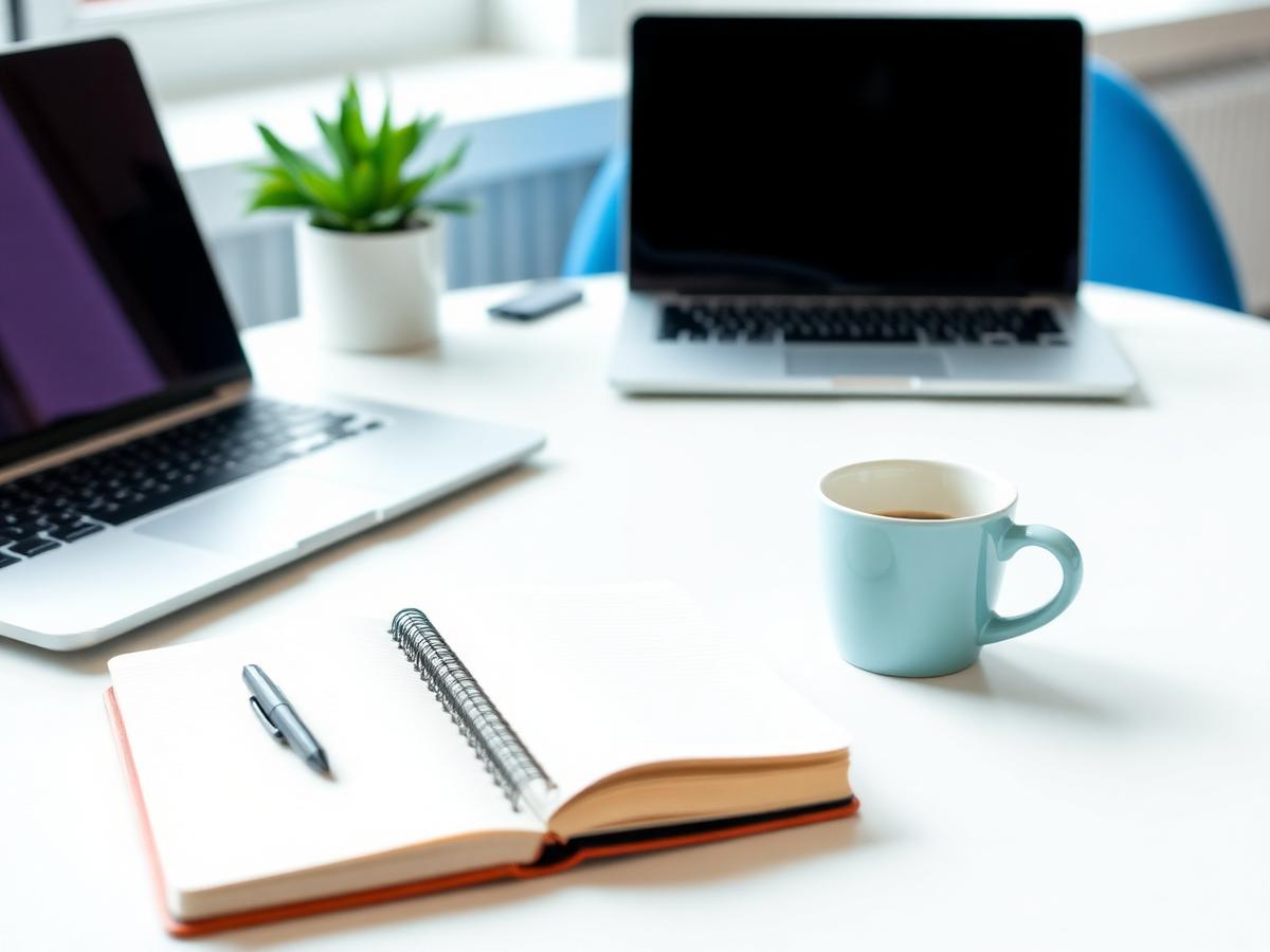 A modern workspace representing digital healthcare resources